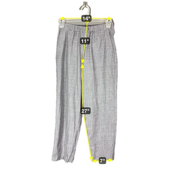 Lafayette 148 Murray Pants S Wool Linen Elastic Pull On Crop Old Money Heritage - Picture 9 of 9